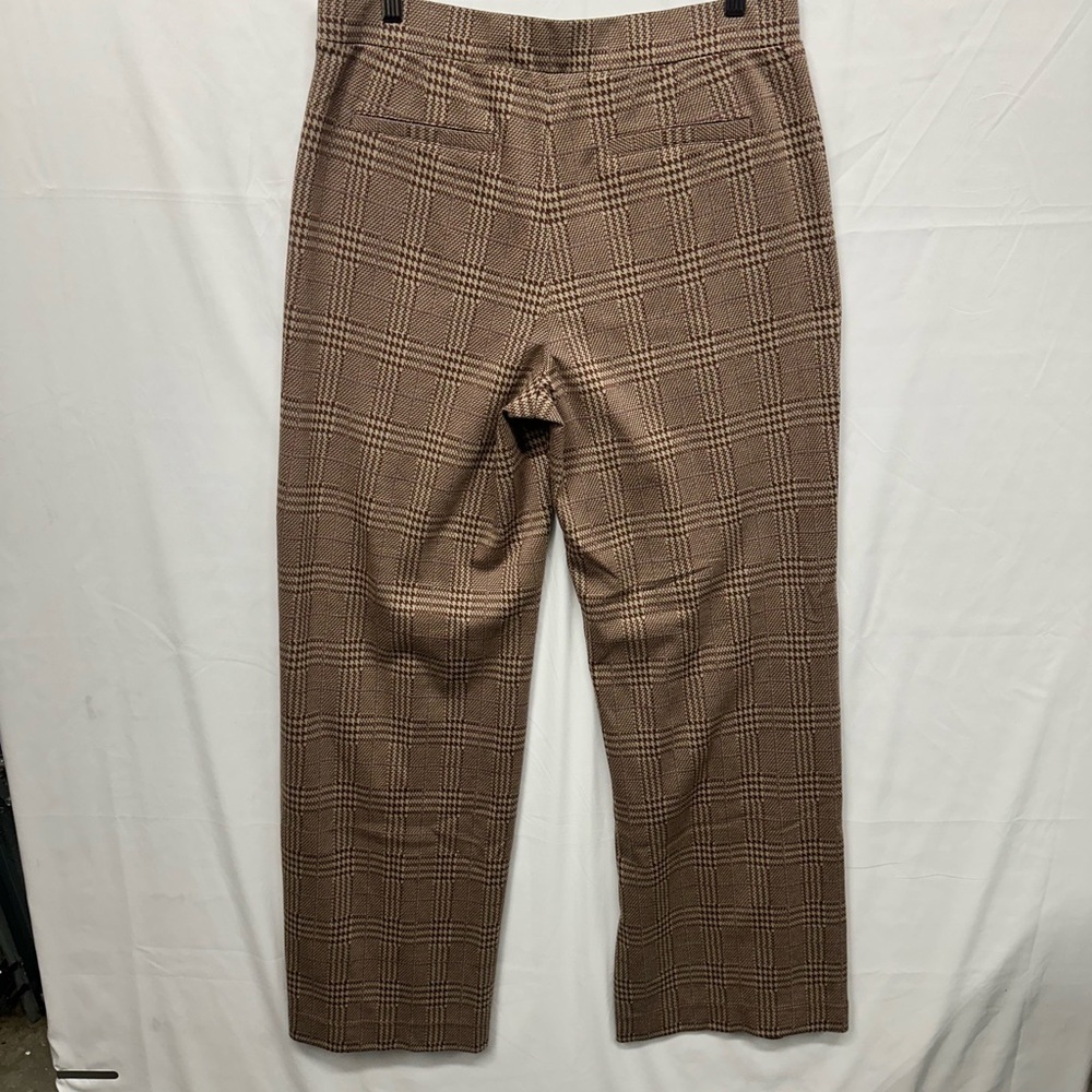 Isaac Mizrahi Live Brown Plaid Pull-On Pants Size Medium - Picture 5 of 8